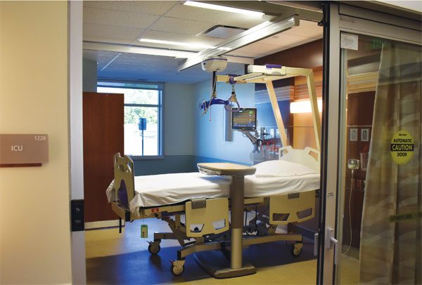 NEW ICU ROOM IN THE NEW INPATIENT WING AT SOUTHWEST MEMORIAL HOSPITAL